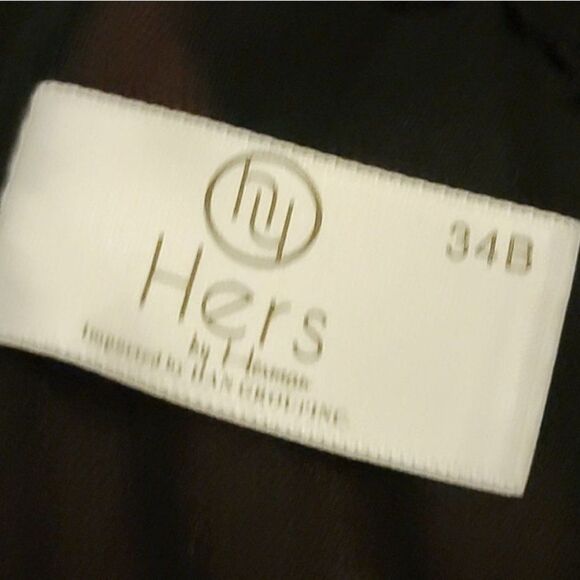 Hers By Herman Womens Peachy Black Lace Padded Adjustable Strap Push Up Bra Size - Picture 2 of 7